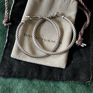 David Yurman Silver Hoop Earrings